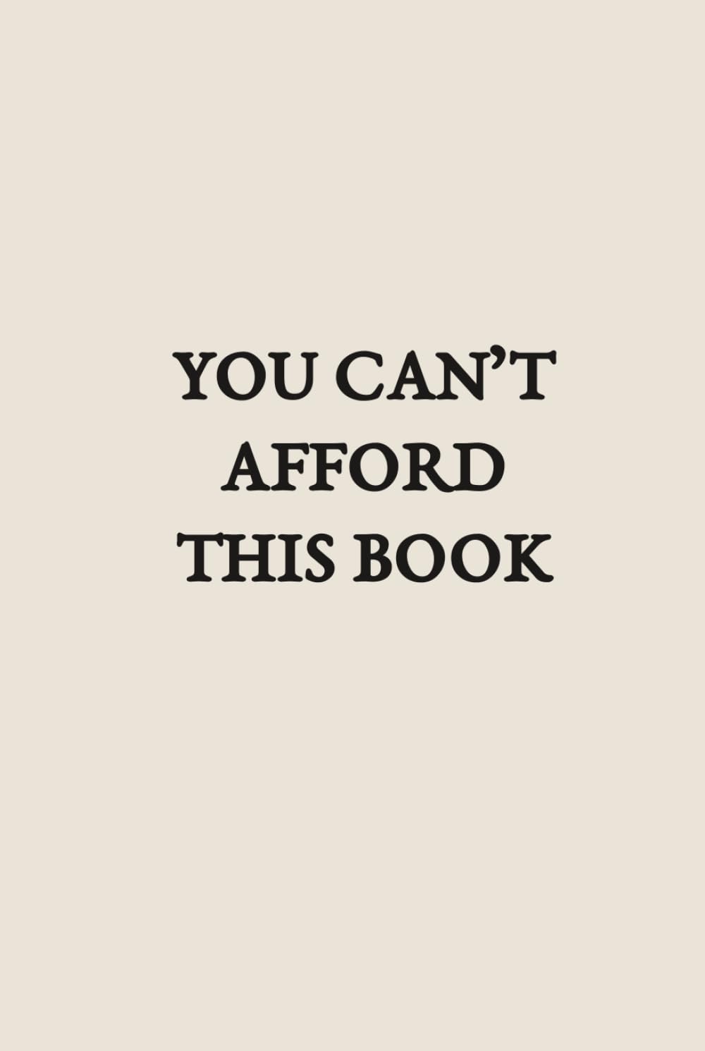Cover von You can't afford this book von William Yard